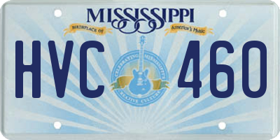 MS license plate HVC460