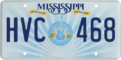 MS license plate HVC468