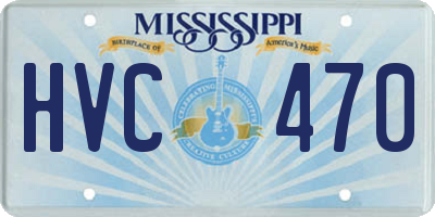 MS license plate HVC470