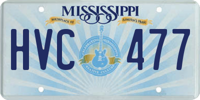 MS license plate HVC477