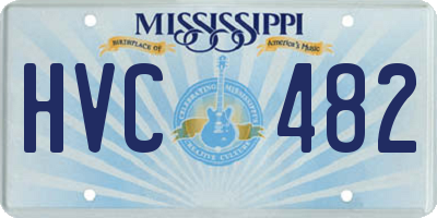 MS license plate HVC482