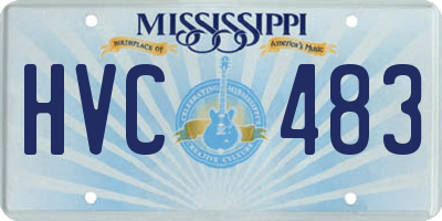 MS license plate HVC483