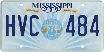 MS license plate HVC484