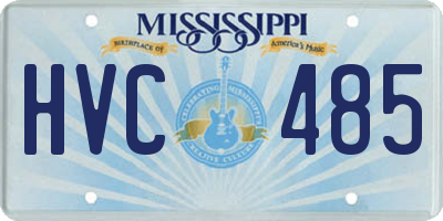 MS license plate HVC485