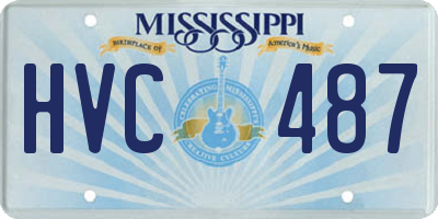 MS license plate HVC487
