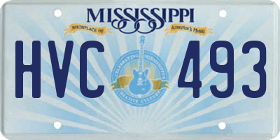 MS license plate HVC493