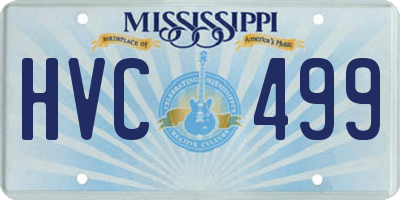 MS license plate HVC499