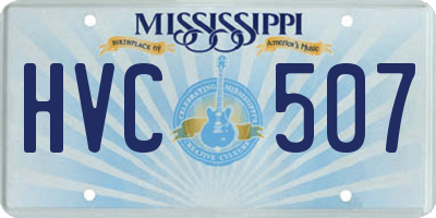 MS license plate HVC507