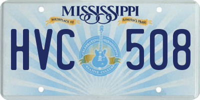 MS license plate HVC508