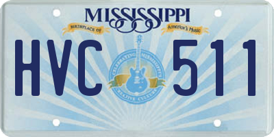 MS license plate HVC511