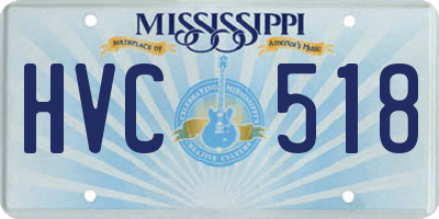 MS license plate HVC518