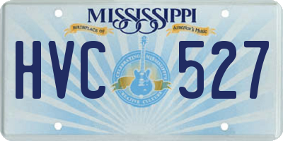 MS license plate HVC527