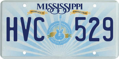 MS license plate HVC529