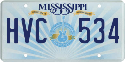 MS license plate HVC534
