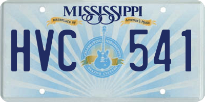 MS license plate HVC541