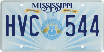 MS license plate HVC544