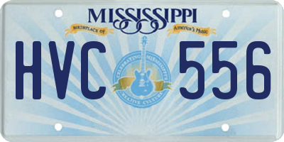 MS license plate HVC556