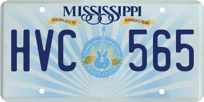 MS license plate HVC565