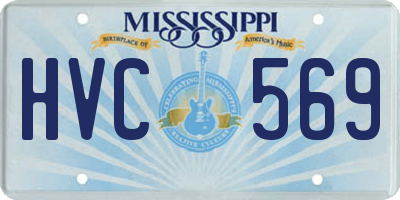 MS license plate HVC569