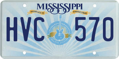 MS license plate HVC570