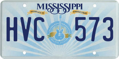 MS license plate HVC573