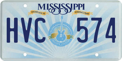 MS license plate HVC574