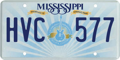 MS license plate HVC577