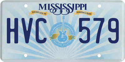 MS license plate HVC579