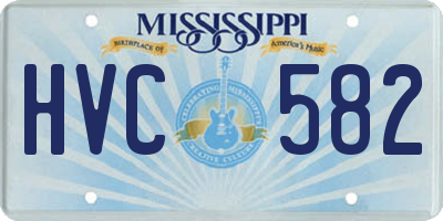 MS license plate HVC582