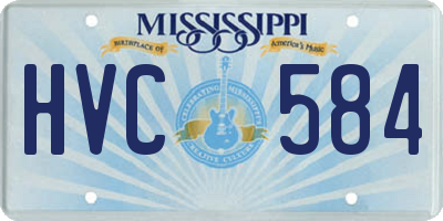 MS license plate HVC584