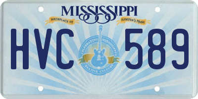 MS license plate HVC589