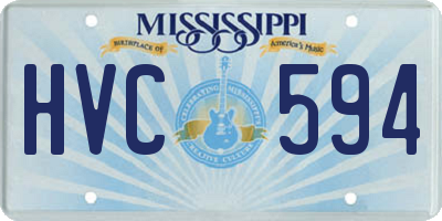 MS license plate HVC594