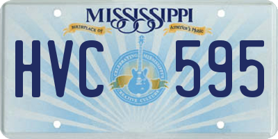 MS license plate HVC595