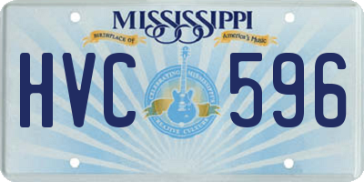 MS license plate HVC596