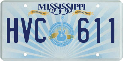 MS license plate HVC611