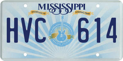 MS license plate HVC614