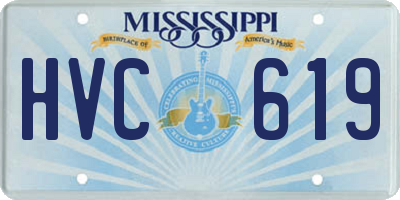 MS license plate HVC619