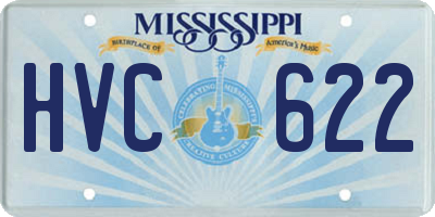 MS license plate HVC622