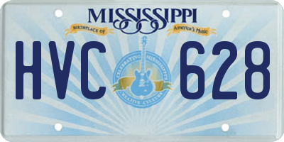MS license plate HVC628