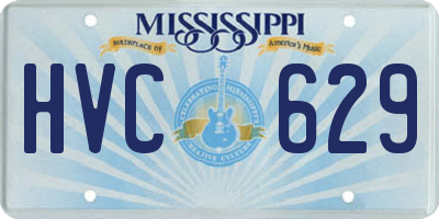 MS license plate HVC629