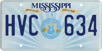MS license plate HVC634