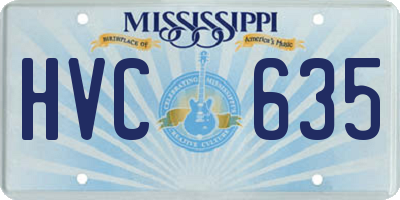 MS license plate HVC635