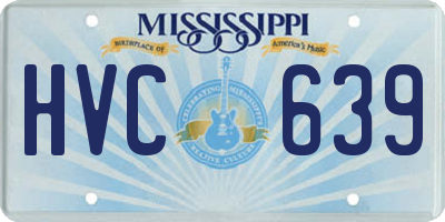 MS license plate HVC639