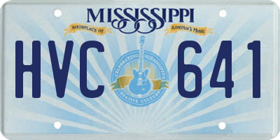 MS license plate HVC641
