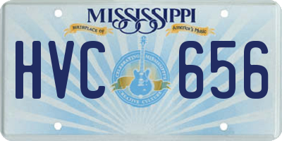 MS license plate HVC656