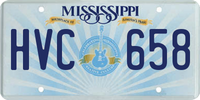 MS license plate HVC658