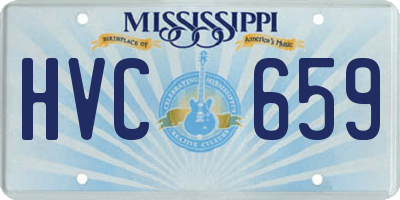 MS license plate HVC659