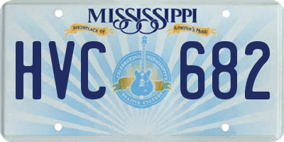 MS license plate HVC682
