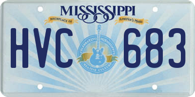 MS license plate HVC683