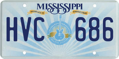MS license plate HVC686